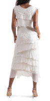 Silk Layered Ruffle Maxi Dress – Made in Italy