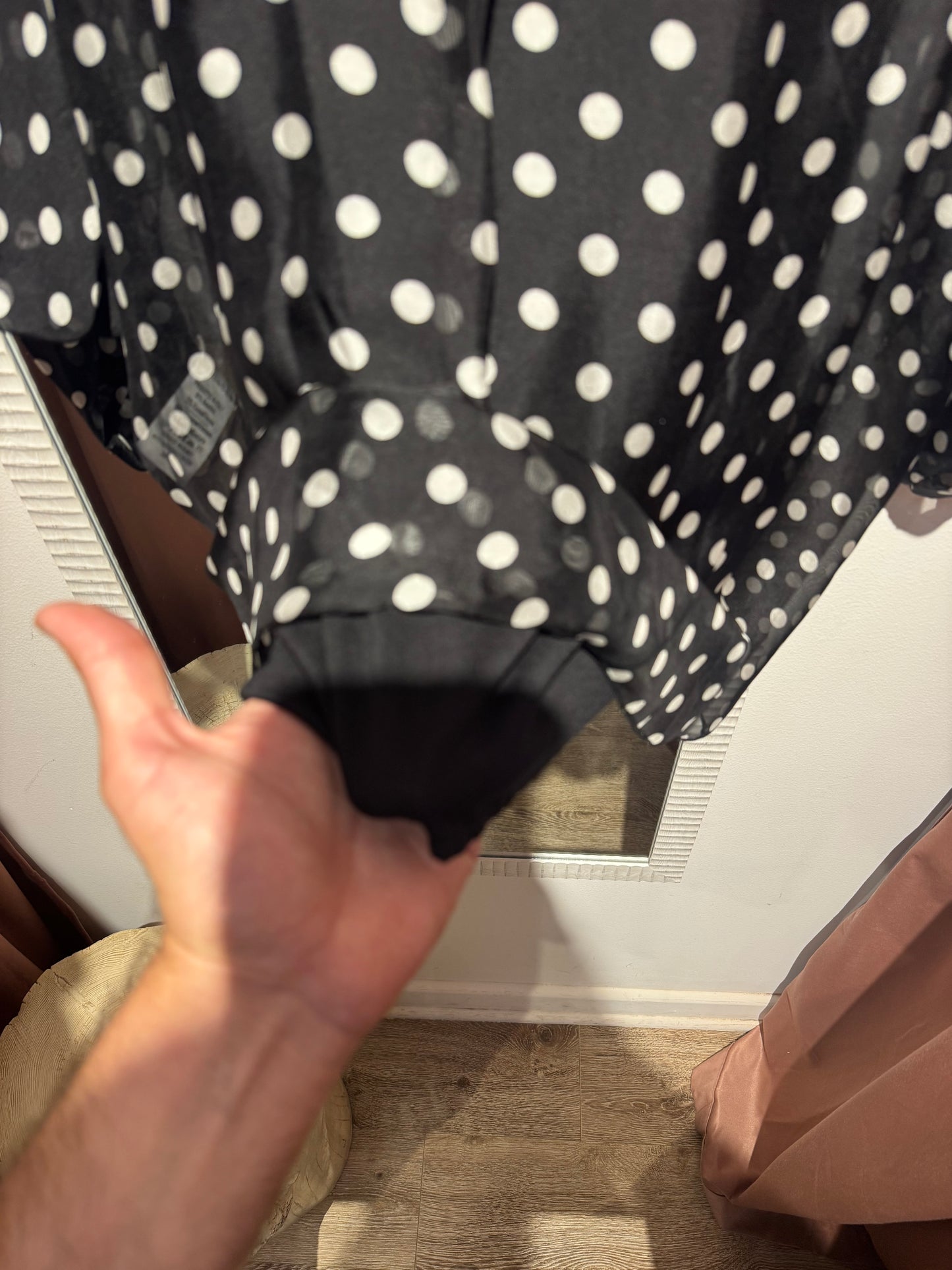 Silk Polka Dot Blouse – Made in Italy One Size | Oversized Button Front Shirt | Available in 3 Colors