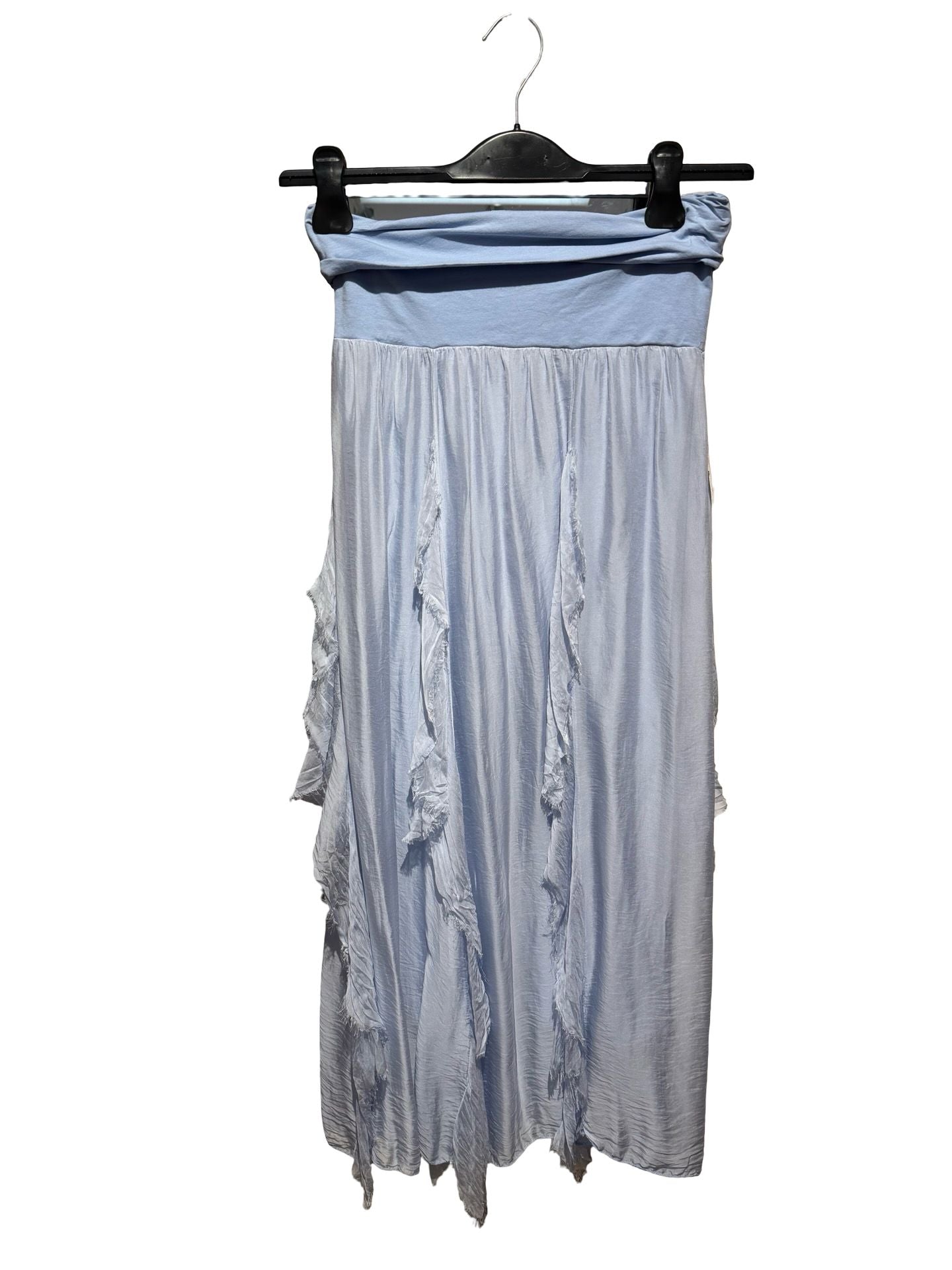 Silk Layered Maxi Skirt | One Size Boho Silk Skirt | Flowy Italian Resort Wear